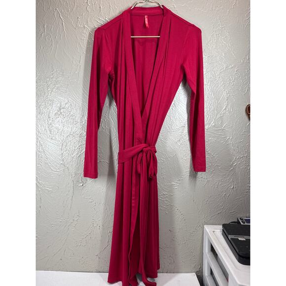 Ruby Ribbon Womens Wrap Dress Shawl Collar Belted Evening Midi Formal Size Small - Picture 1 of 5